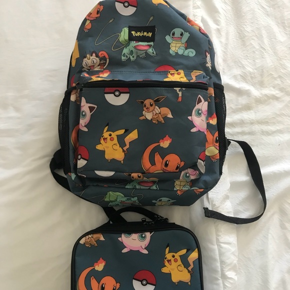 pokemon bookbag and lunch box